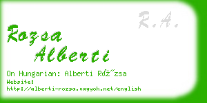 rozsa alberti business card